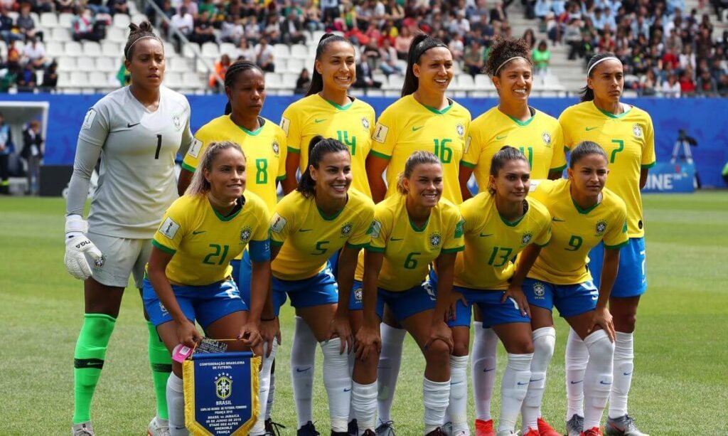 Jogadoras da seleção feminina de futebol